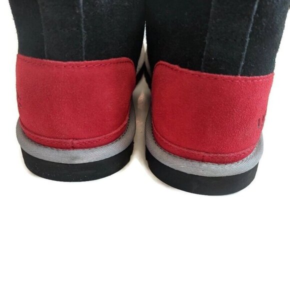UGG Neumel Ankle Chukka Casual Suede Boots Mens Size 9 Red Black 3236 - Picture 6 of 8